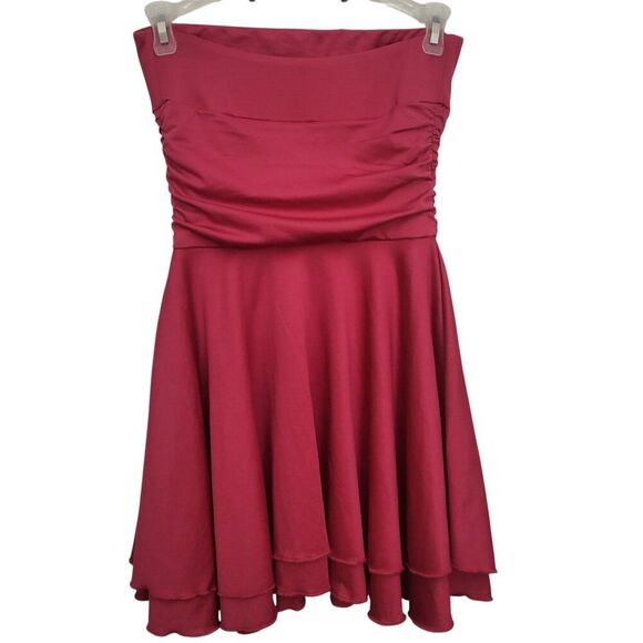 Ruched Strapless Bandeau Tube Mini Dress - Picture 2 of 8